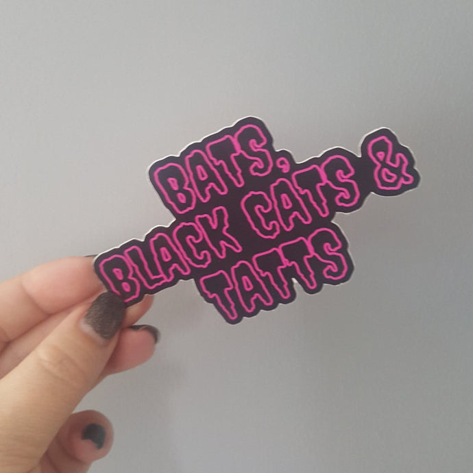 Bats, Black cats & Tatts  sticker