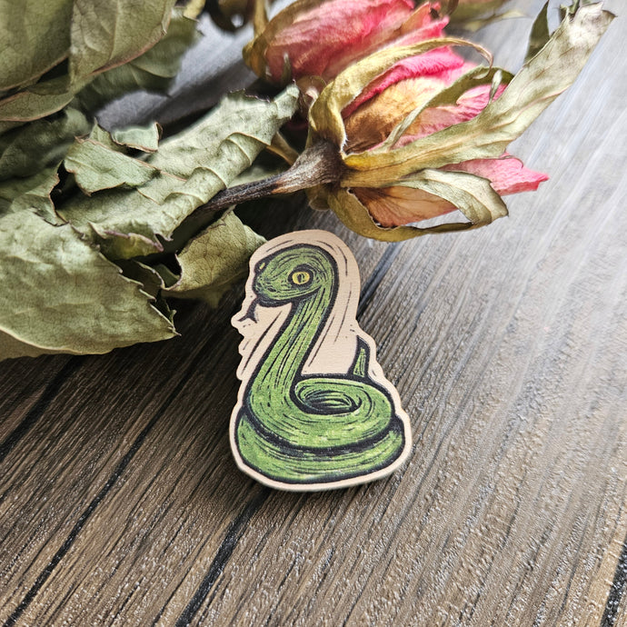 Wooden Danger Noodle Badge