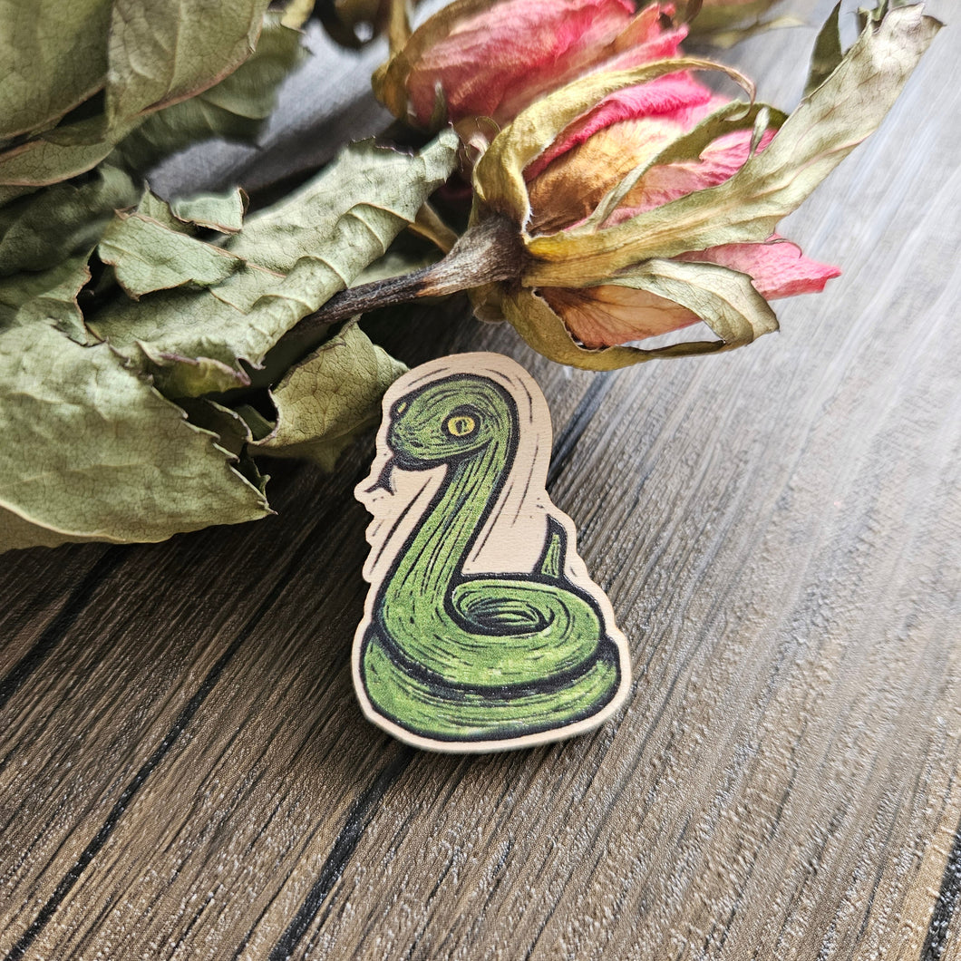 Wooden Danger Noodle Badge
