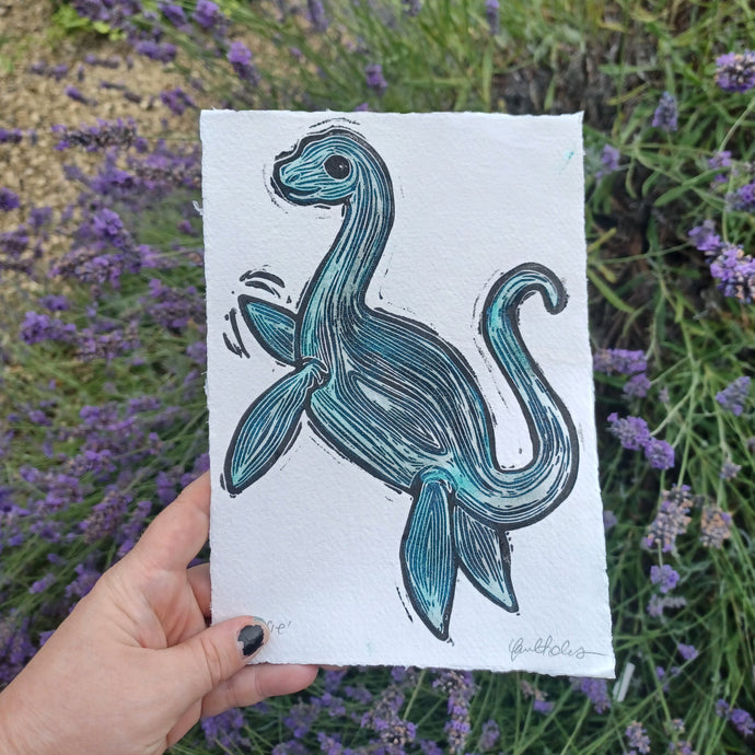 Nessie lino print