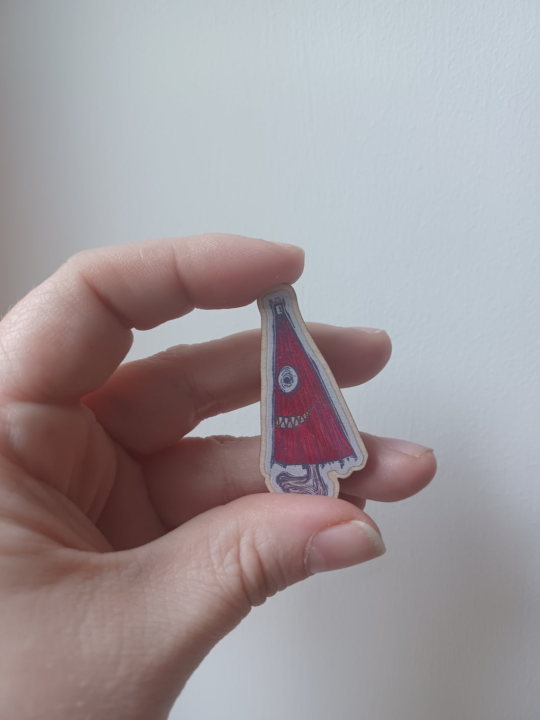 Kasa-obake Wooden Pin Badge