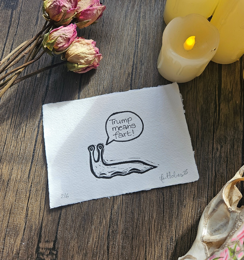 Trump means fart A6 print
