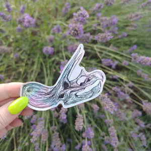 Iridescent Triceratops Sticker