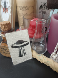 Mini UFO Lino Print