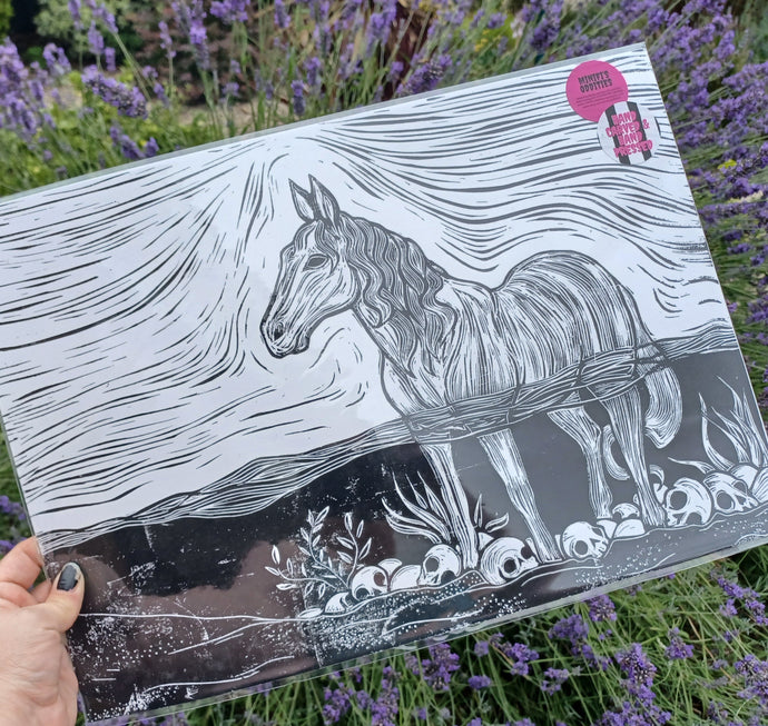 A3 Kelpie Lino Print