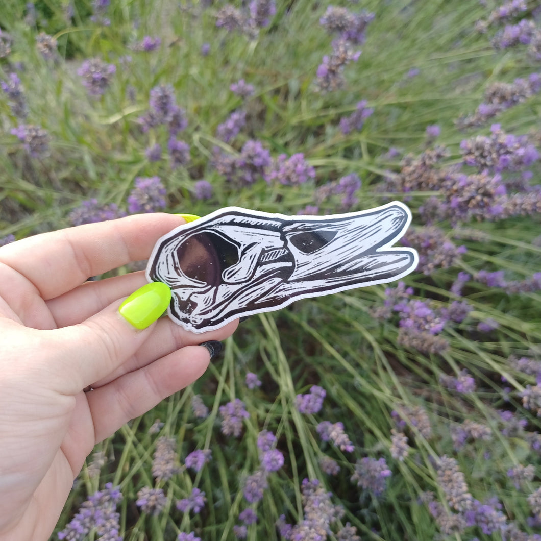 Duck skull sticker