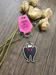 Mothman wooden keyring