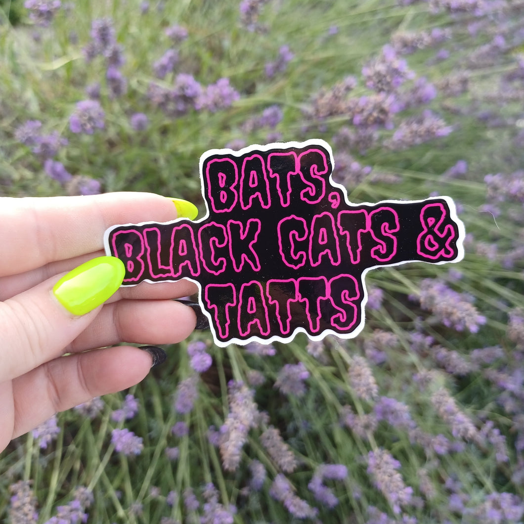 Bats, Black cats & Tatts  sticker