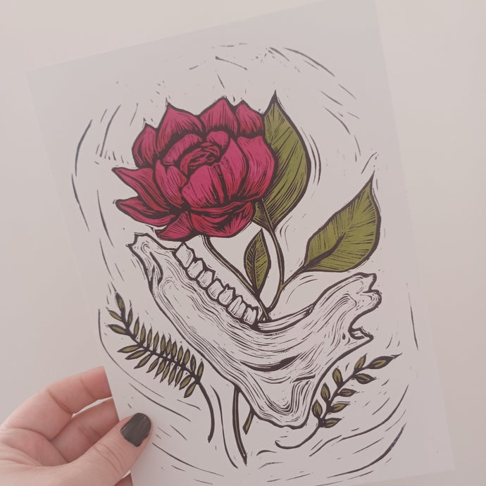 A5 Pink 'Offering' Print -limited edition