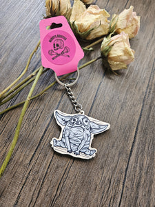 Squonk wooden keyring