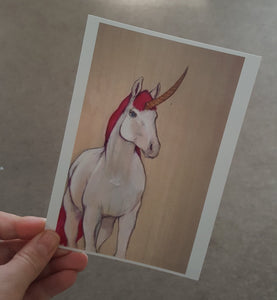 Unicorn postcard