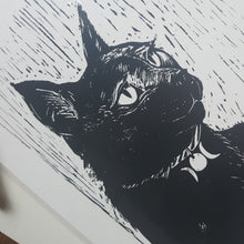 画像をギャラリービューアに読み込む, &#39;Salem&#39; Black Cat lino print