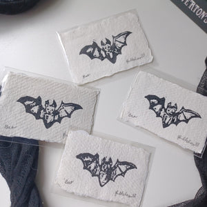 Mini Bat Lino Print