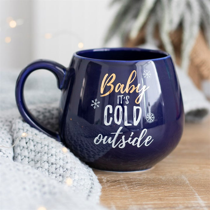 Baby it's cold outside- Blue Mug